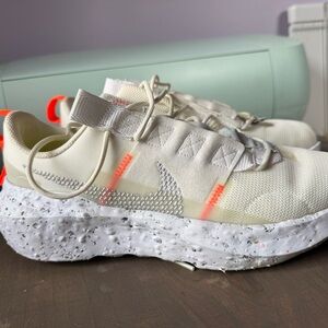 Nike White and Orange Sneakers